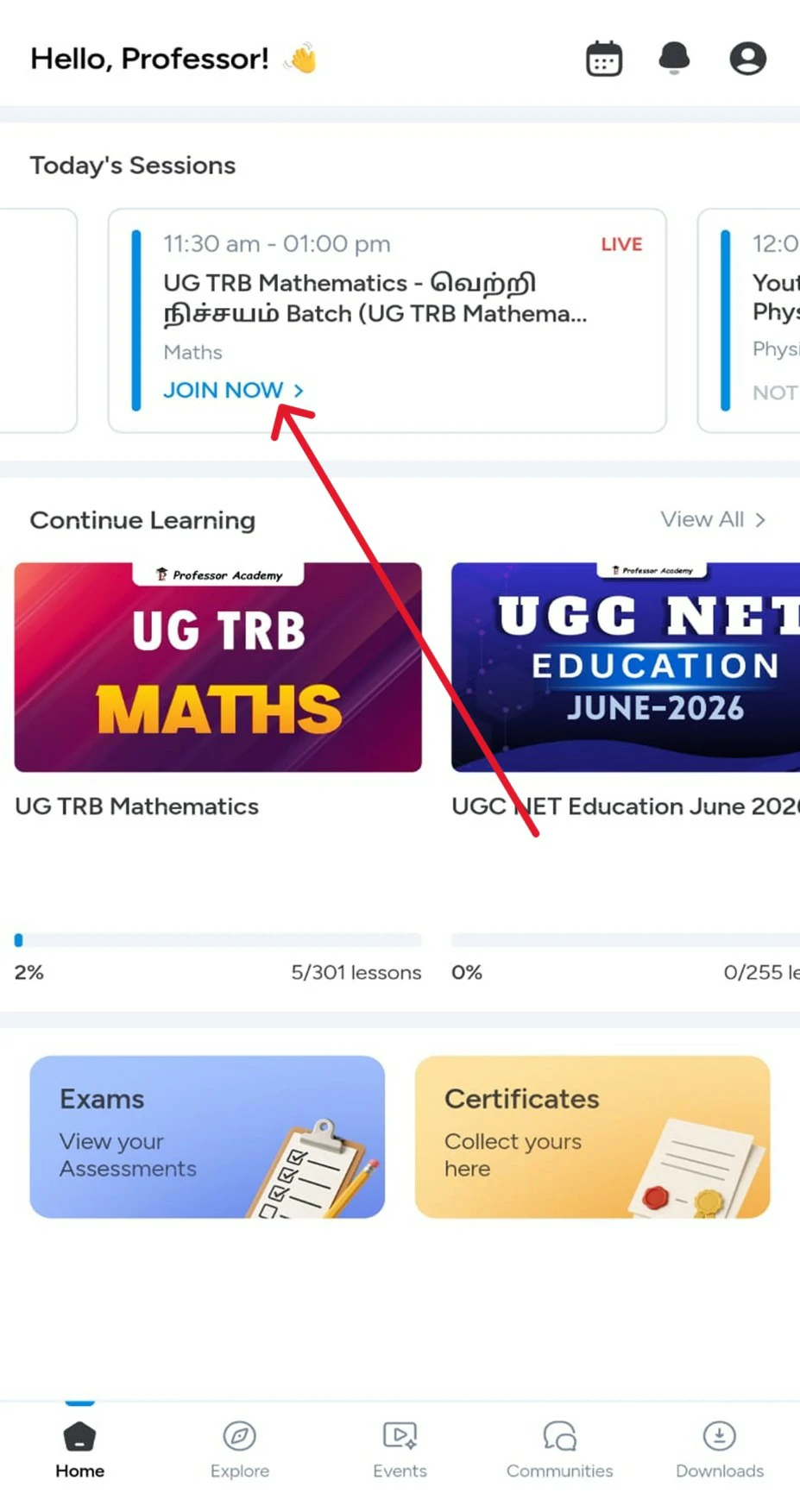 how to attend live class