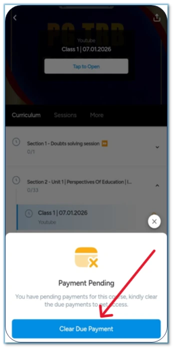 how to pay installment after due date on mobile