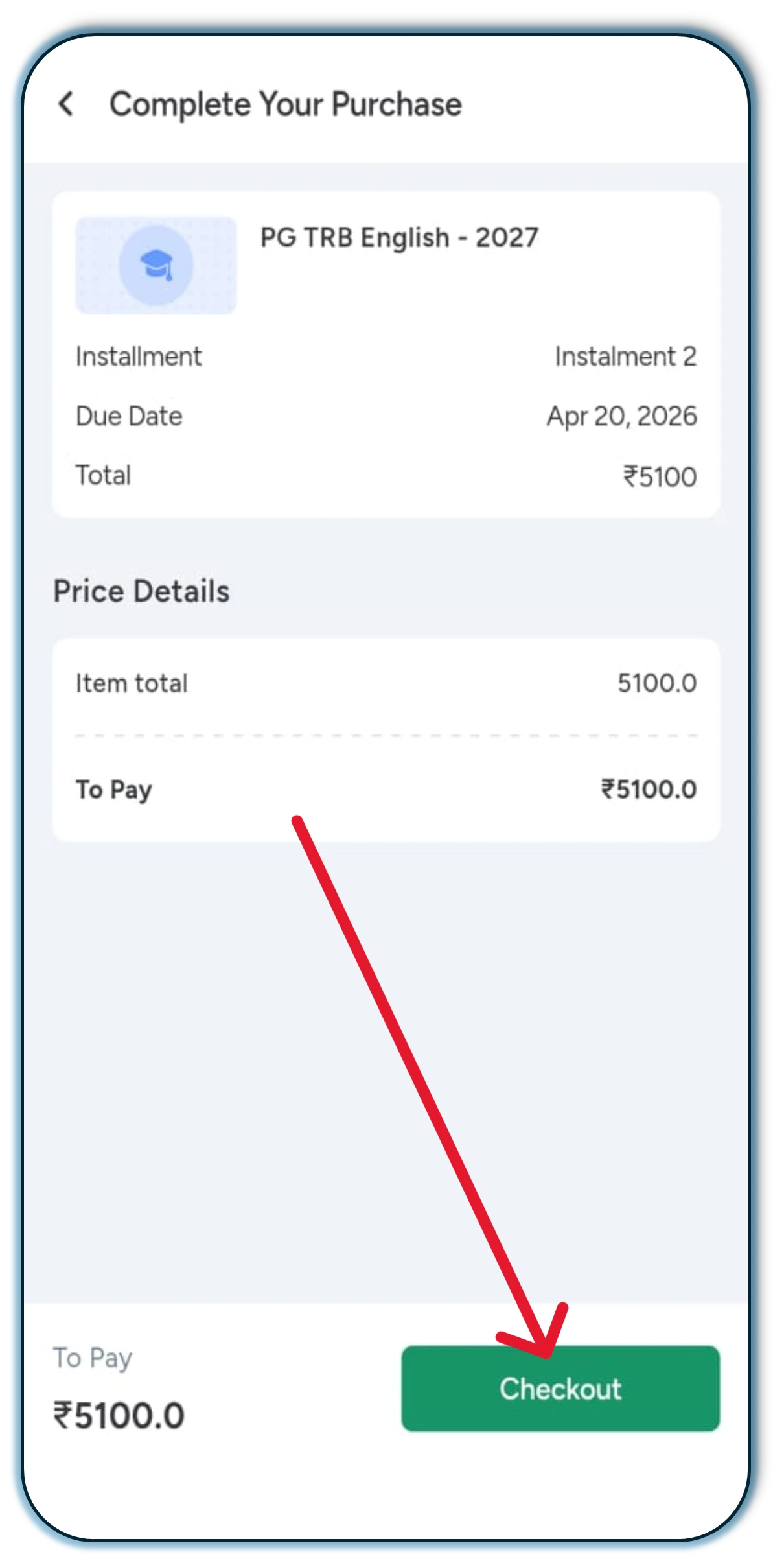 how to pay installment after due date on mobile