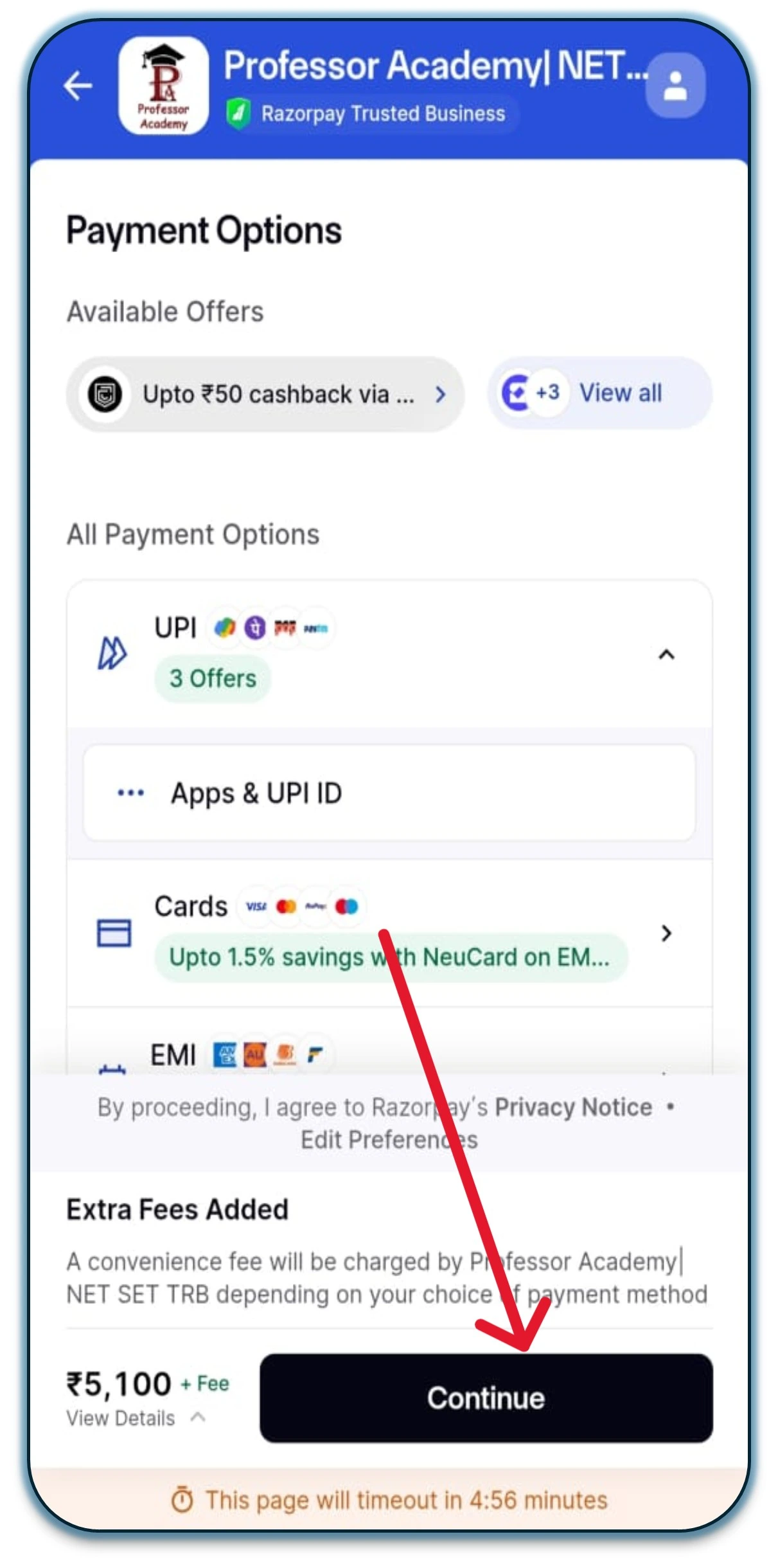how to pay installment after due date on mobile