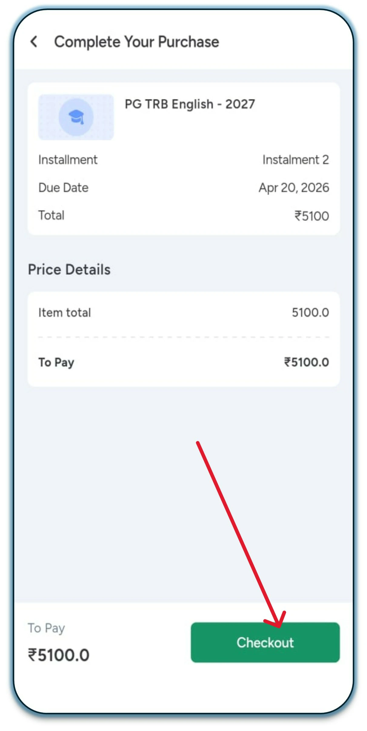 how to pay installment before payment on mobile