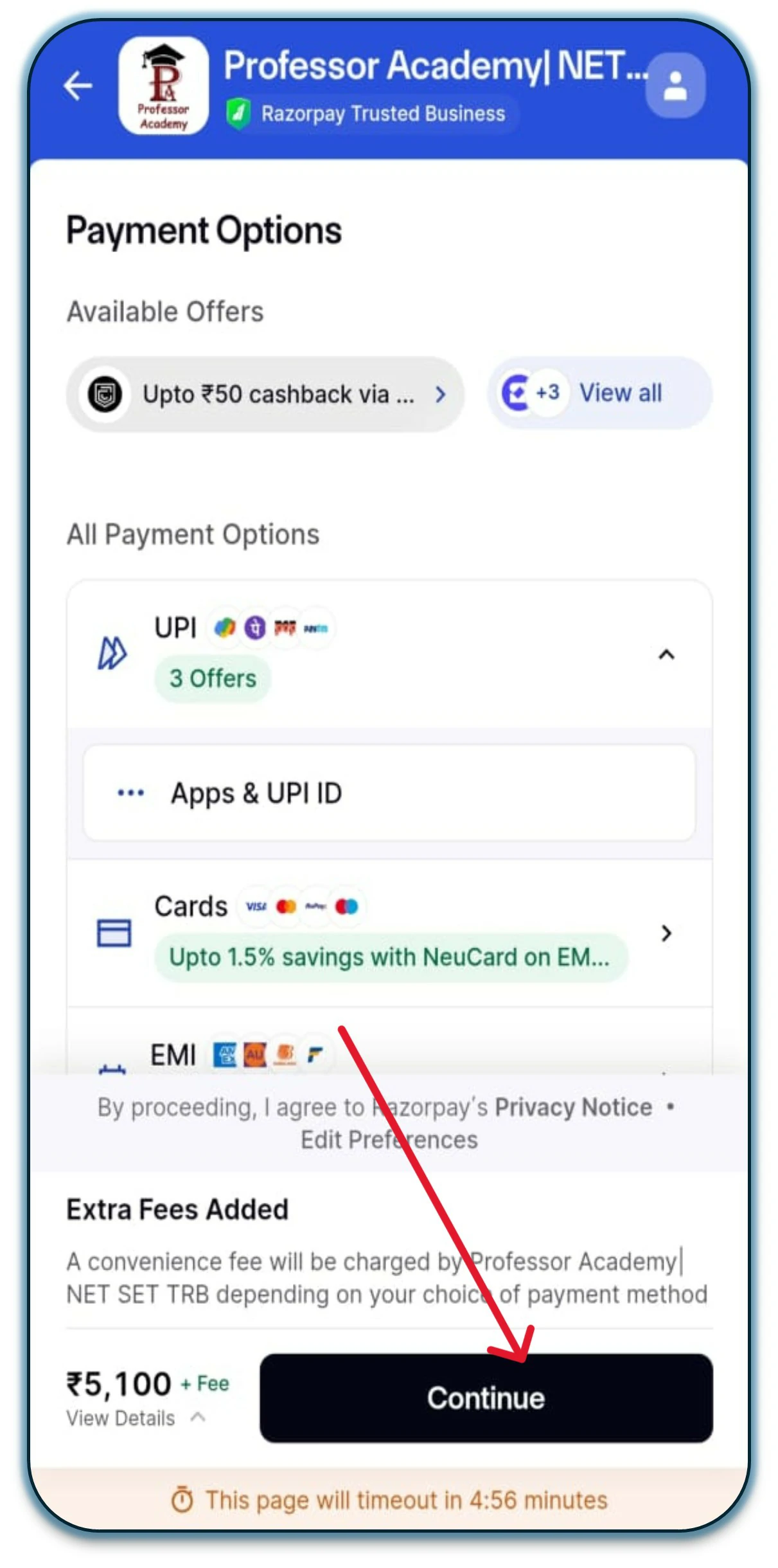how to pay installment before payment on mobile