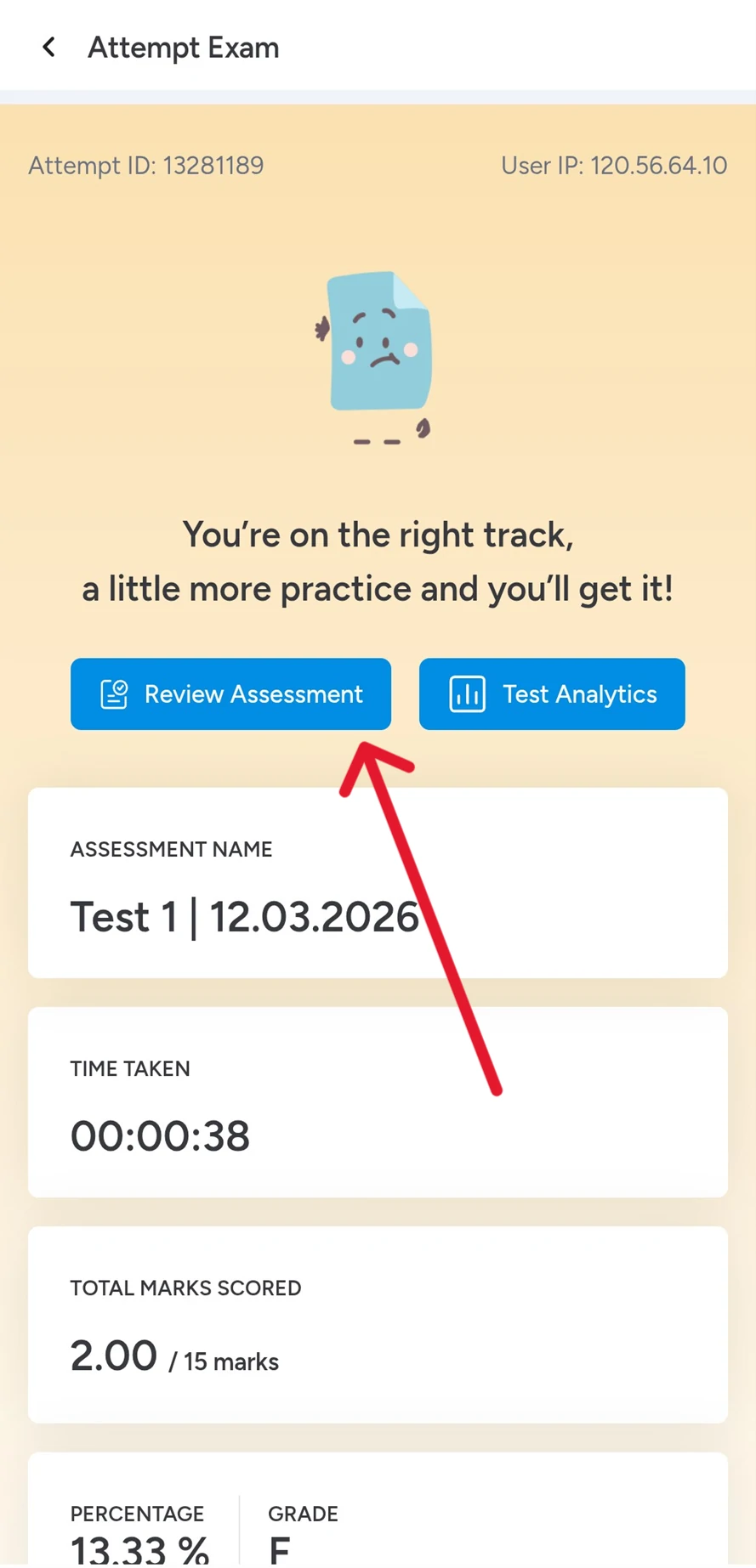 how to test attend 6