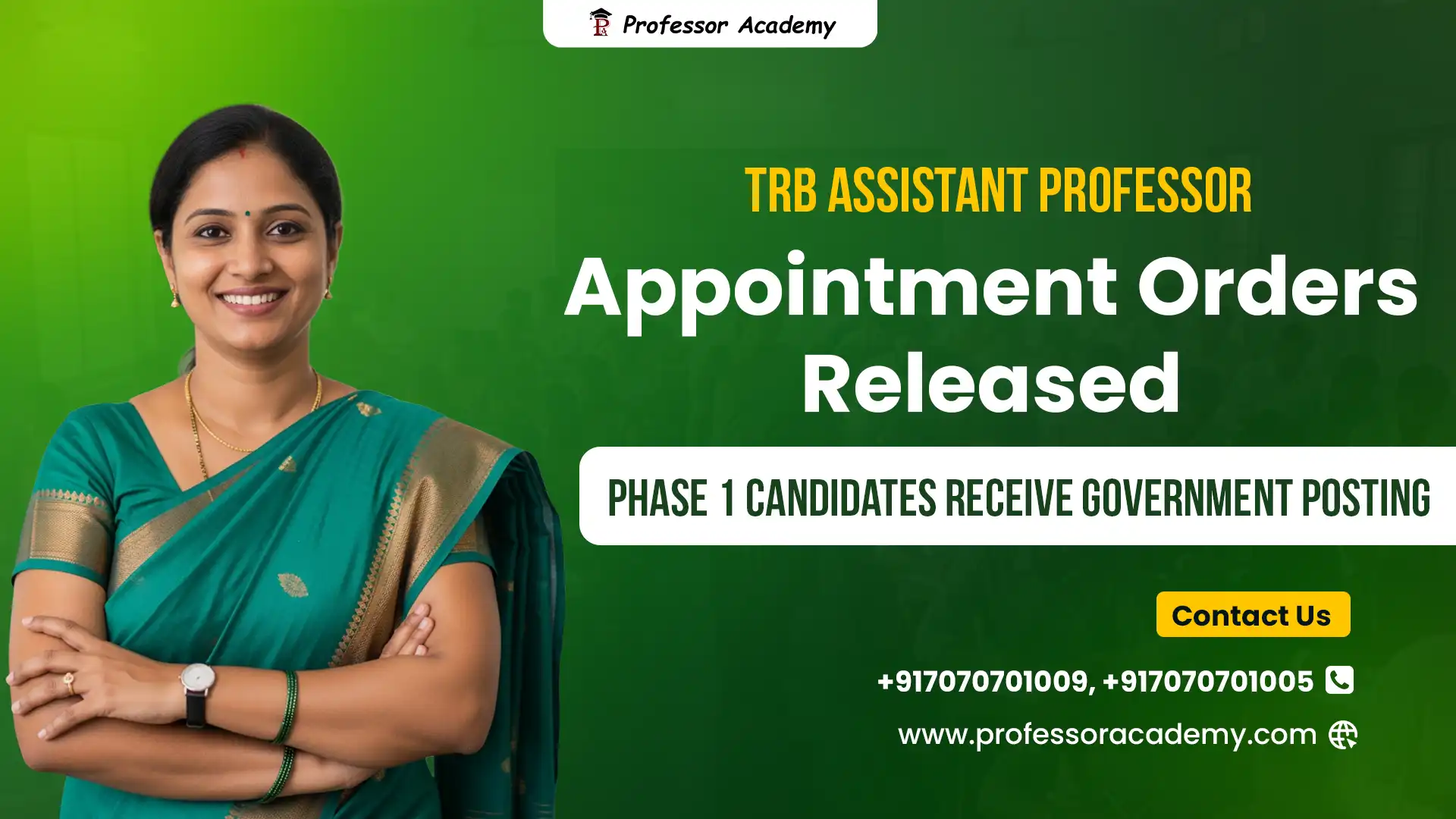 TRB Assistant Professor Appointment Orders Released Phase 1 Candidates Receive Government Posting