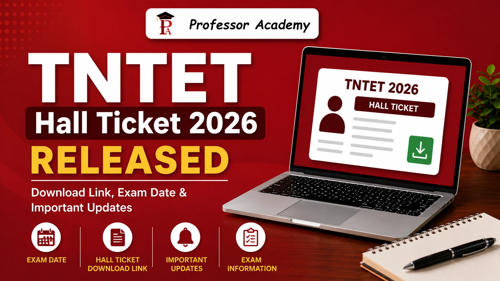 TNTET Hall Tickets Exams 2026