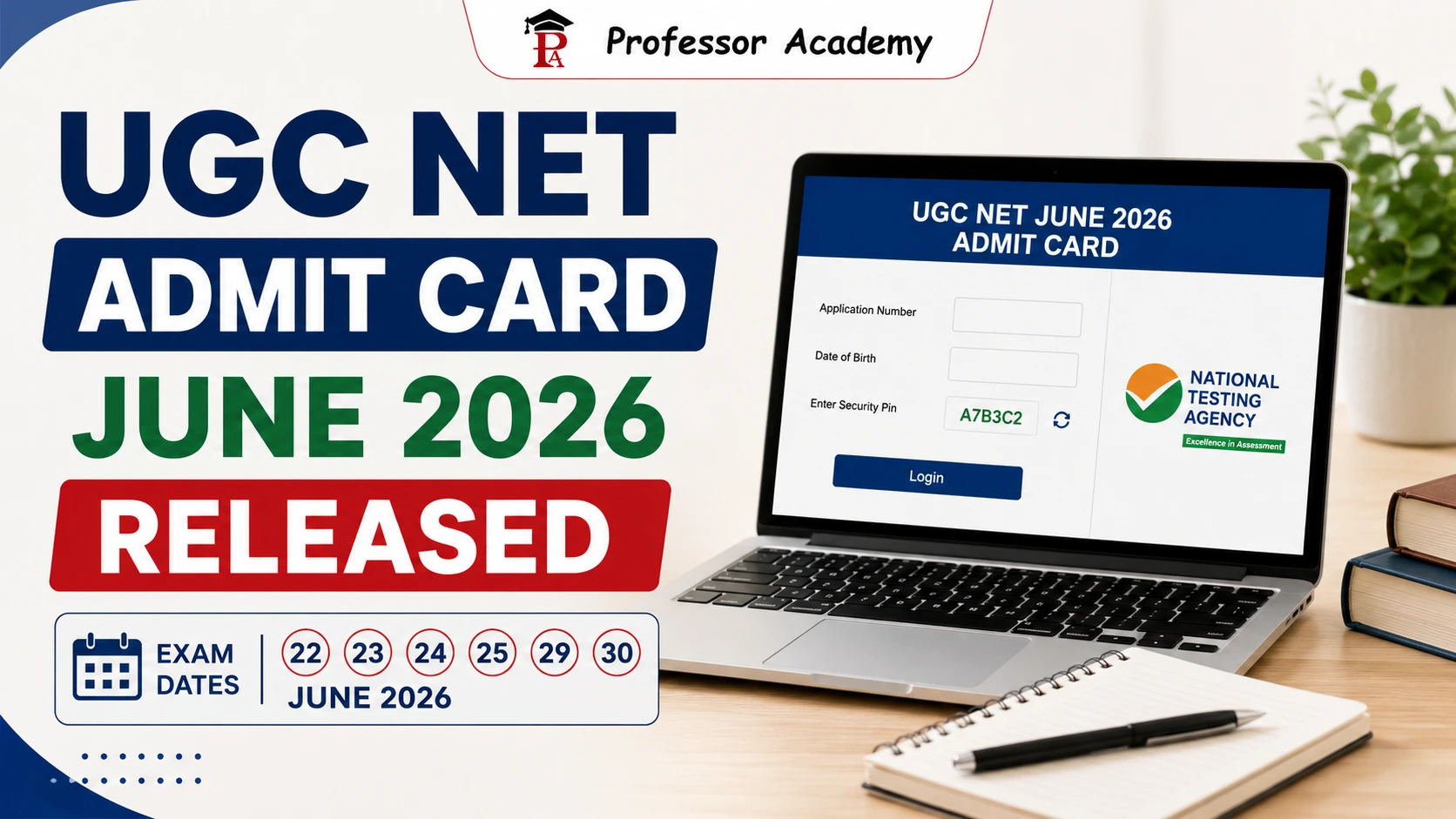 ugc net admit card june 2026