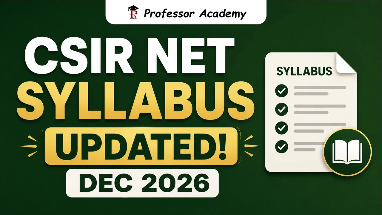 CSIR NET (Syllabus updated)