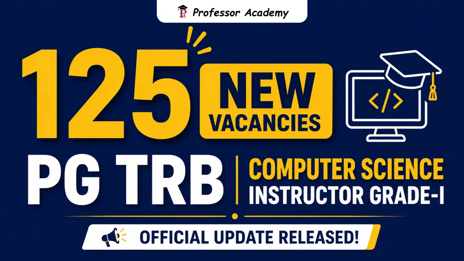 PG TRB Computer Science Vacancy GO