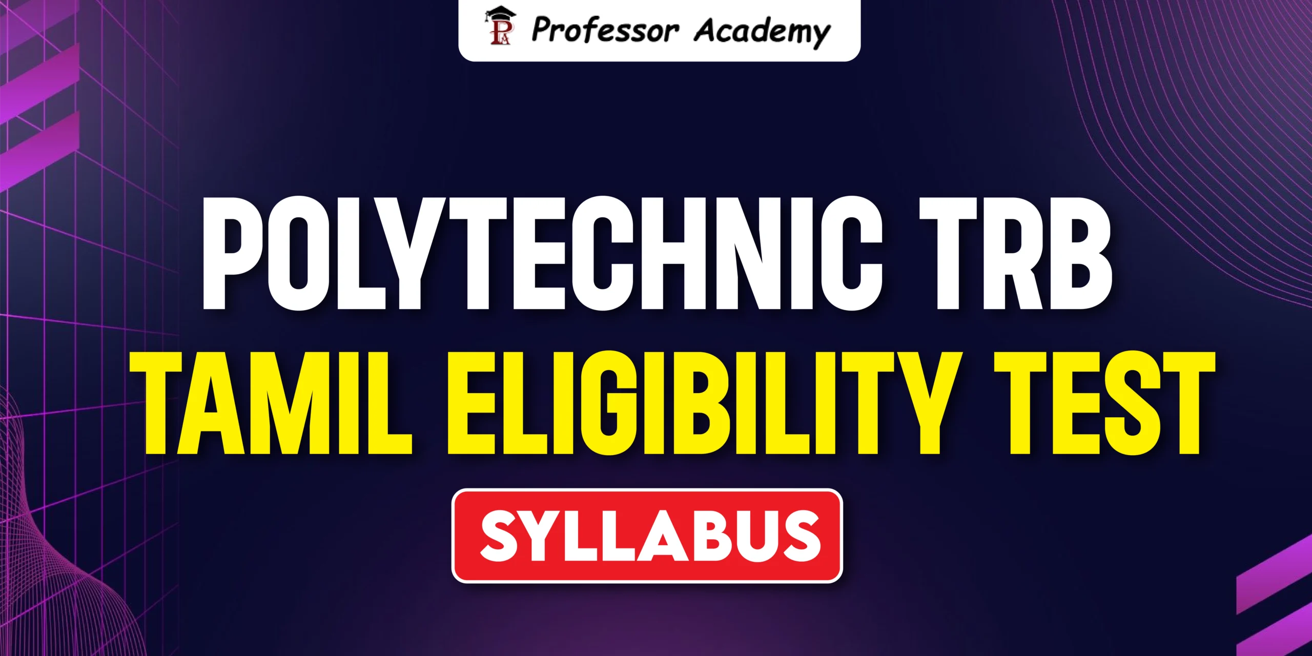 polytechnic trb tamil eligibility syllabus