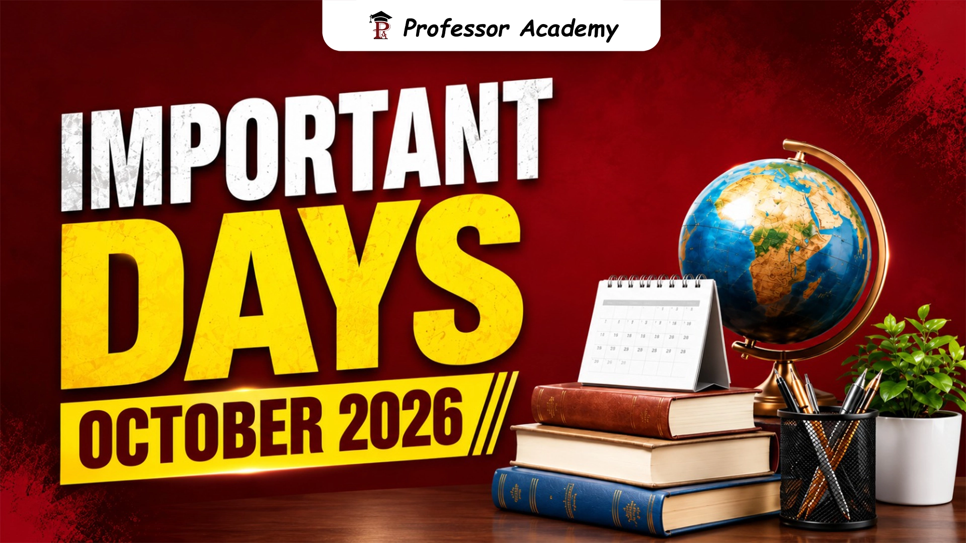 Important Days in October 2026 – National & International Days