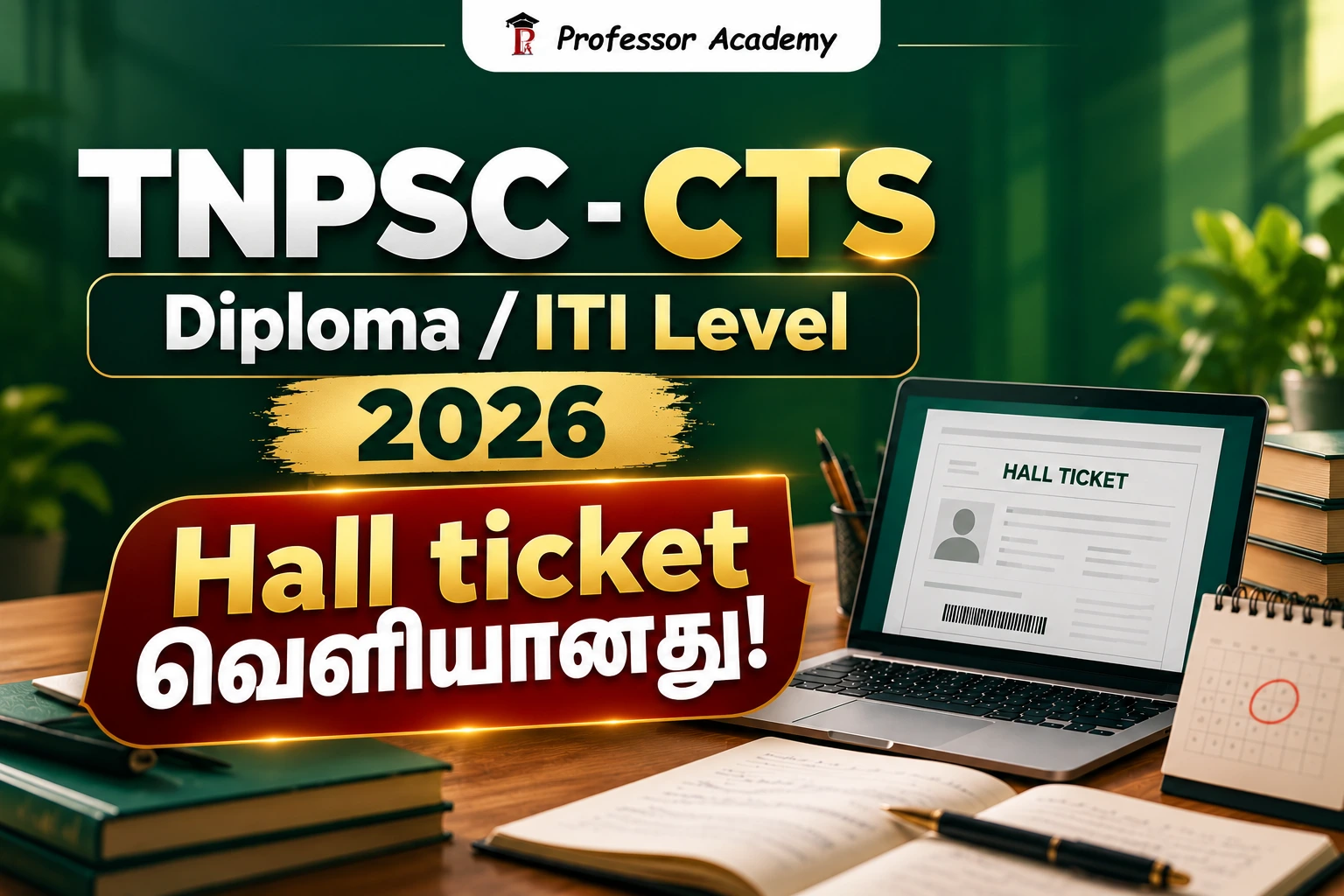 TNPSC CTS Diploma and ITI Hall Ticket and Exam Date Released 2026