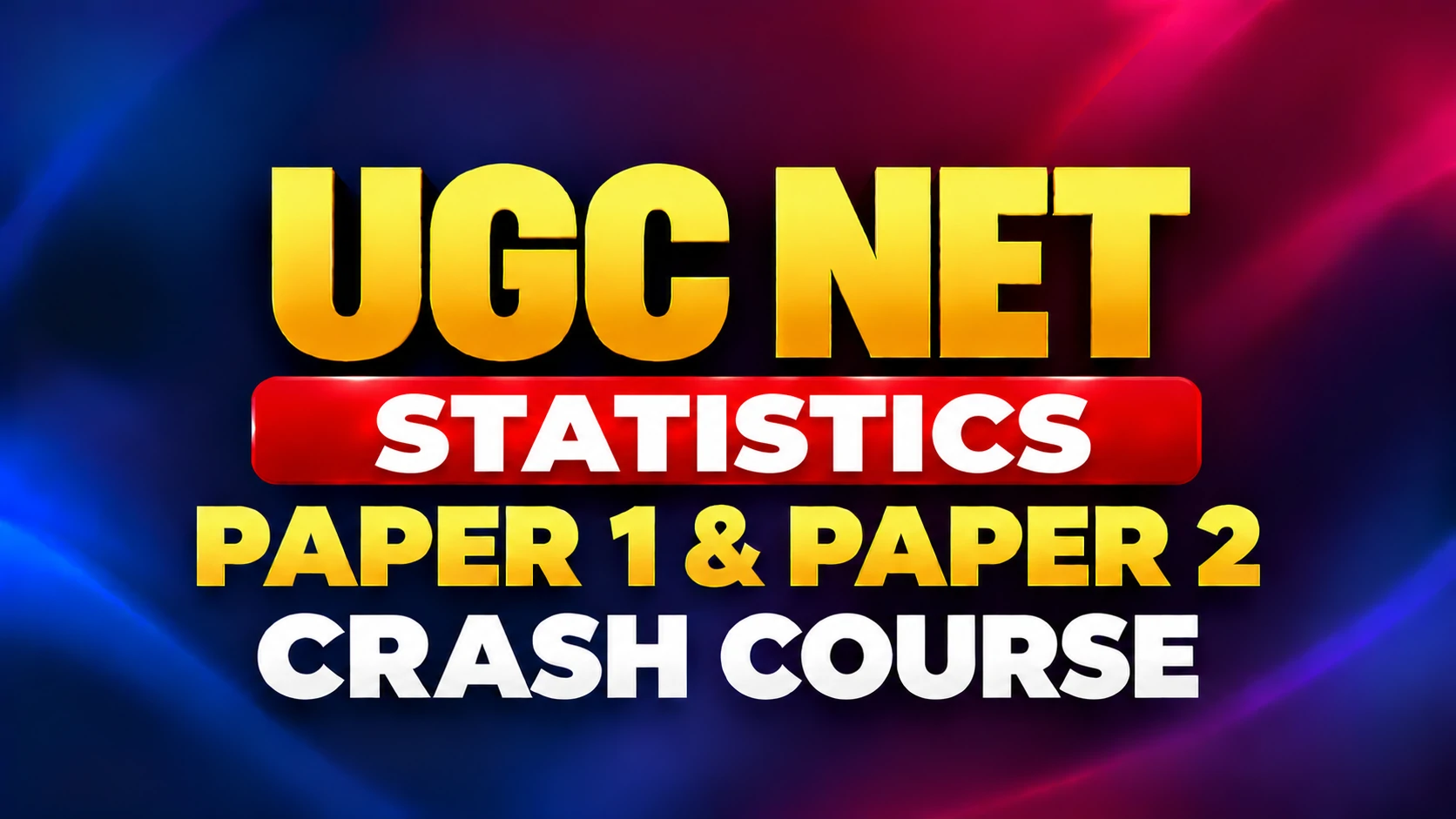 UGC NET Statistics Crash Course final